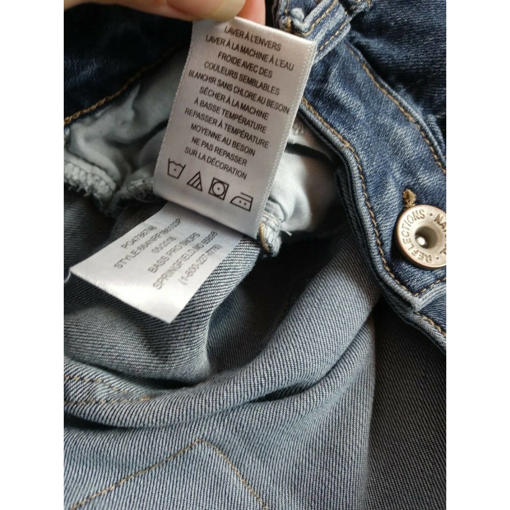 Natural Reflection Distressed High Rise‎ Blue Jeans - Picture 11 of 12